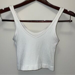 Urban Outfitters White Ribbed Tank Top